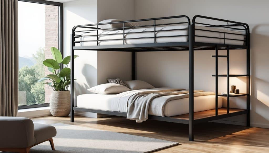 Lit mezzanine 2 places adultes mi-hauteur : combien il en faut